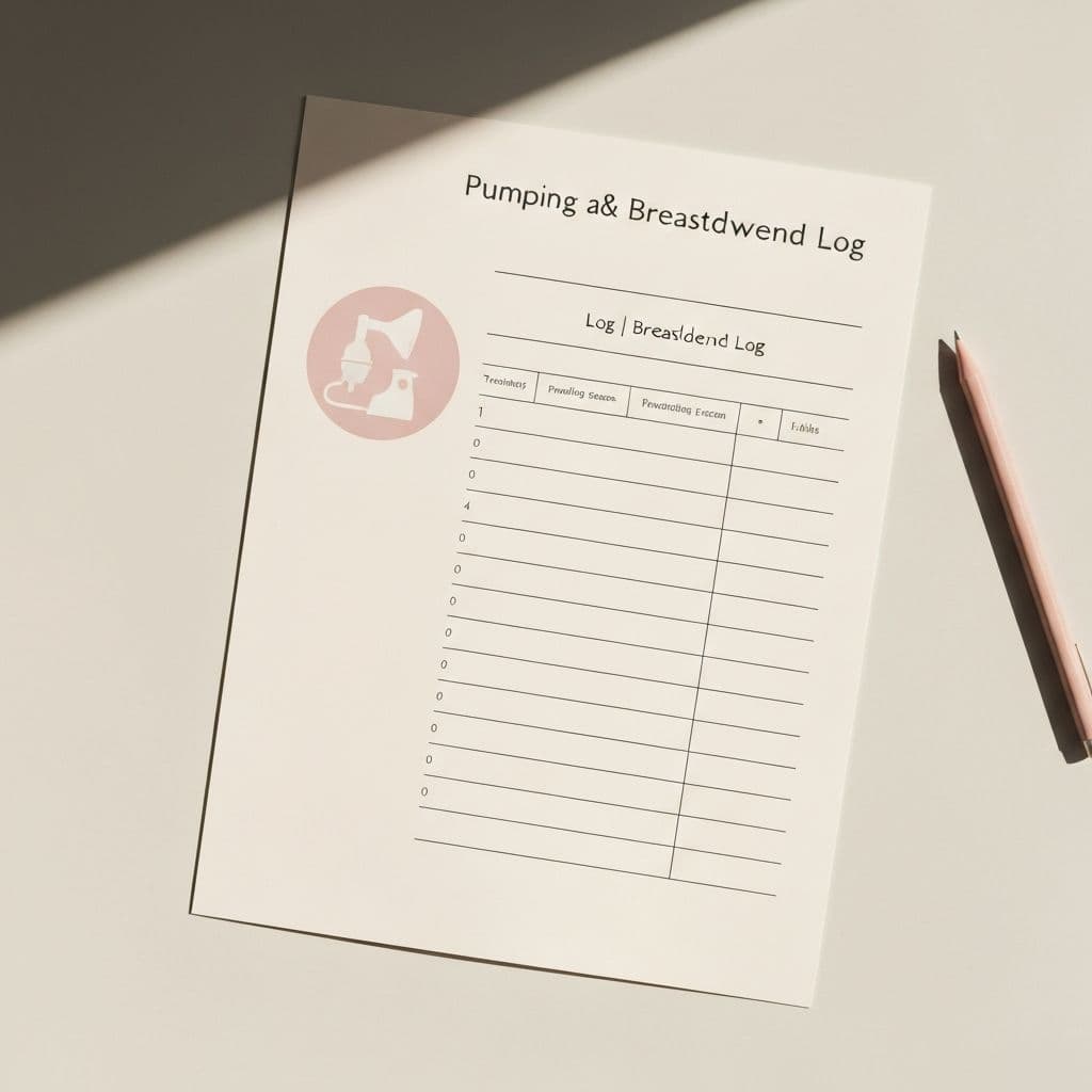 Pumping & Nursing Log printable guide preview